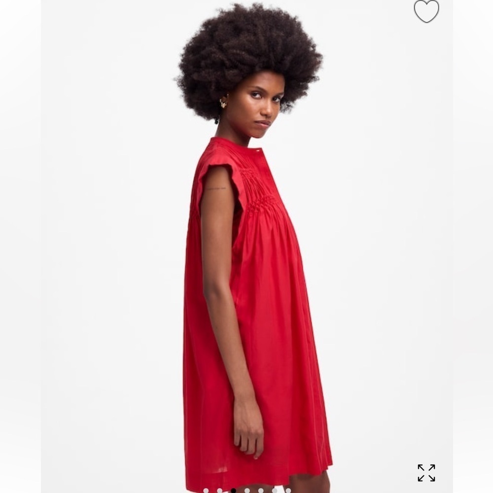 Madewell Embroidered Pleated Mini Dress Women’s Size Small Watermelon Color NWT - Picture 3 of 10